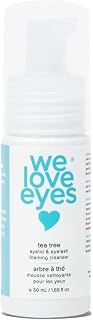 WeLoveEyes Tea Tree Eyelid Foaming Cleanser - Vegan, All-Natural, Cruelty-Free, Safe for Lash Extensions & Demodex Mites Relief