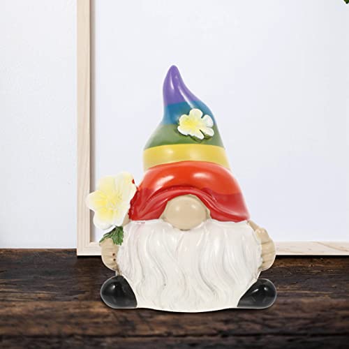 Bestoyard Rainbow Gnome Garden Gnome Statue Figurine Scandinavian Tomte Nisse Pride Nordic Norris Home Farmhouse Decor Lgbtq Cheer Up Gift #TOP3