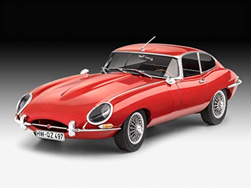 Revell Modellbausatz Jaguar E-Type (Coupé) I Originalgetreuer Modellbausatz I Ma&szlig;stab 1:24 I F&uuml;r Einsteiger I Unlackiert