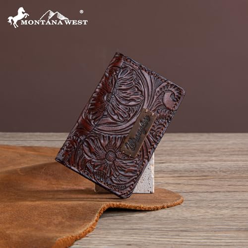 × Wrangler Leather Credit Card Holder for Men Women Porta Tarjetas De CréDito Card Case Wallet Western Mini Wallet Men'S Card & Id Cases, Brown3