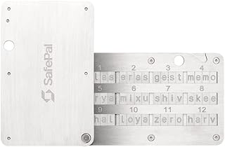 SafePal Cypher - Steel Crypto Seed Backup, Metal Cold Storage, Steel Bitcoin Wallet, Store up to 24 Seed Words, Compatible with BIP39 Crypto Wallets, Ledger, Trezor, KeepKey