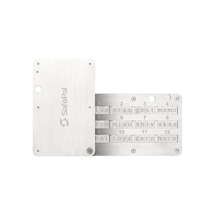 SFP SafePal Cypher - Steel Crypto Seed Backup, Metal Cold Storage, Steel Bitcoin Wallet, Store Up To 24 Seed Words, Compatible With Bip39 Crypto Wallets, Ledger, Trezor, Keepkey