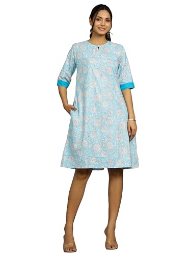 Image of Ravaiyaa - Attitude is everything Womens Soft Crepe Silk Casual Dress Summer Floral Printed Dress Ladies Tank Midi Sundress
