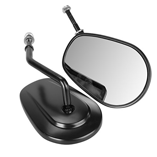 Iglobalbuy 8Mm Thread Teardrop Rearview Side Mirrors For Harley Davidson Harley Road King Fatboy Touring Xl 883 Softail Xl Flhtc (Black) #TOP15