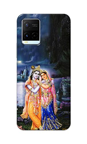 Image of Printed Hard Back Cover Case for Vivo Y21 | Y21T | Y21s | Y21e | Y21A | Y21G Back Cover (Radha Krishna) -1803