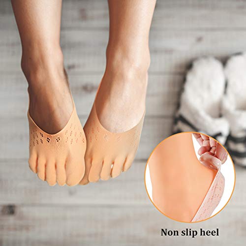 Geyoga 10 Pairs Women Toe Socks for Bunion Align Toe Separated Socks No Show Finger Low Cut Liner Invisible4