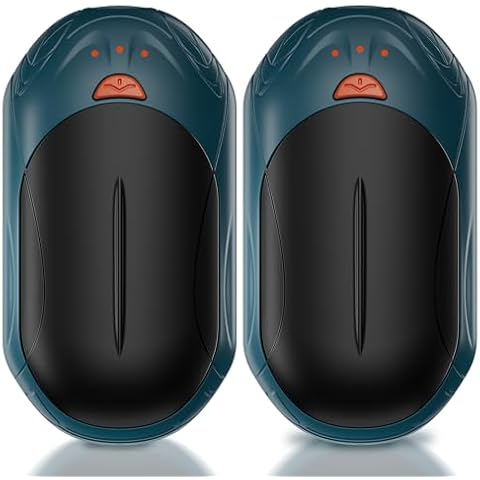 AI Hand Warmers Rechargeable 2 Pack, 6000mAh Electric Hand Warmers, AI Smart Chips 20Hrs Long Safe Heat, Portable Pocket Heater, Gifts for Christmas, Outdoor, Golf, Hunting Accessories-Dark Green Cover