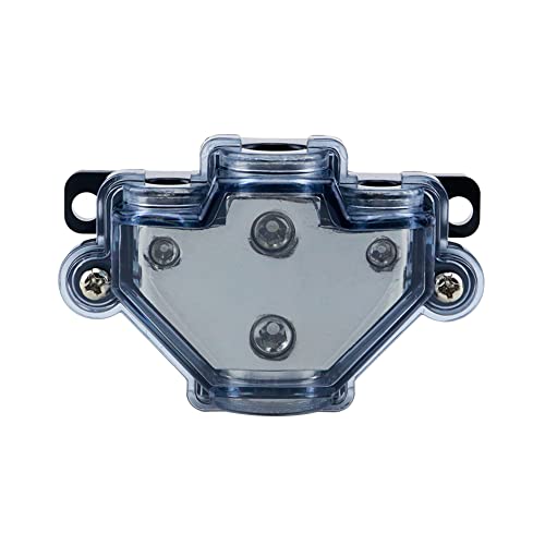 S Sydien 1Pc 3 Ways Car Audio Stereo Amp Power/Ground Distribution Block Cable Splitter , 1X4 Gauge Input 3X8 Gauge Output #TOP2