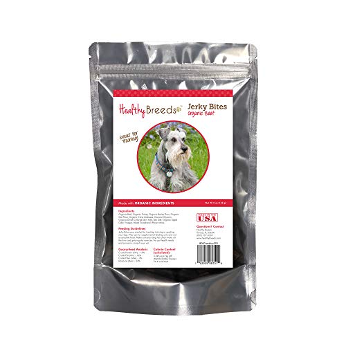 Healthy Breeds Miniature Schnauzer Jerky Bites Beef Recipe Dog Treats 5 oz