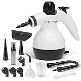 TICYACK Steam Cleaner Handheld, Steam cleaner with 16 Accessories, Hands-Free Auto Steam & Child Lock, Multi-Surface steam Cleaner for home, Kitchen, Car Detailing, Upholstery (White)