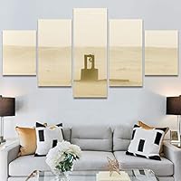 SIGNWIN 5 Panel Canvas Wall Art Modern Art Forest Multicolor Photography Relax/Calm Romantics Scenic for Home Decorations Ready to Hang - 60