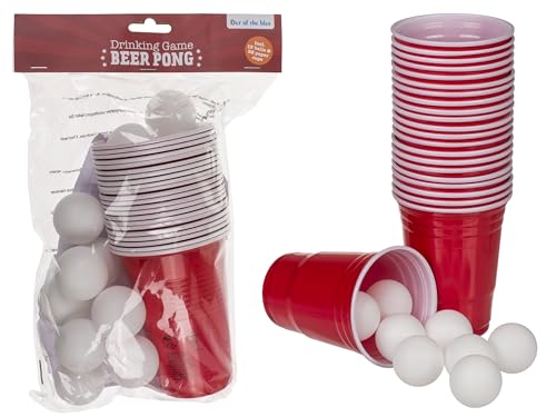 Out of the blue Jeu à Boire/Beer Pong / 15 Boules et 22 Gobelets de 550 ML/Matière : Plastique – vue 4