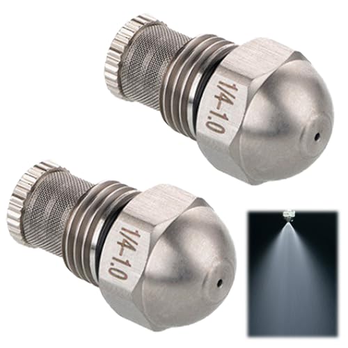 XCSJ 2 Pcs 1/4BSP Düsen Spritzdurchm Edelstahl Feines Zerstäuben Nebeldüse zur Kühlung, Reinigung, Beschichtung, Gartenbewässerung, Feinnebeldüse Mit Filterfunktion (Lochdurchmesser:1 mm)