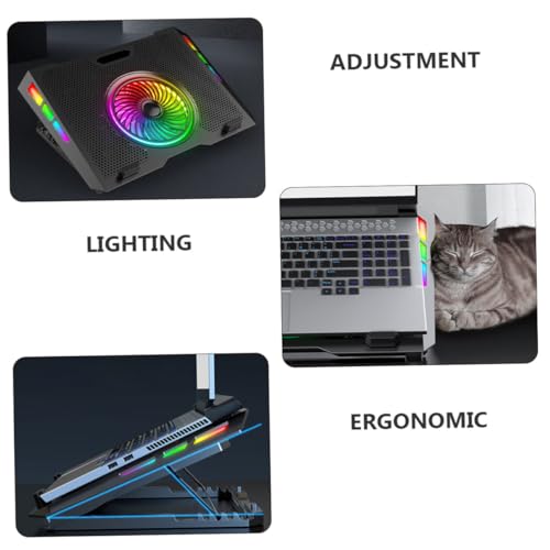 Base Negra para Laptop con Ventilación RGB Ajustable miniatura 3