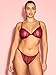 Victoria's Secret Fashion Show '24 Women's Sheer Shine Low-Cut Demi Bra, Campari, 34C