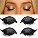 8 Pairs Lazy Eye Shadow Eyelash Patch, Eyeshadow Eyelashes Makeup Stickers with False Lashes & Shadow, Makeup Stencils Sticker, Reusable Colorful Eyes Makeup-Sticker for All Eye Shapes (Gold)