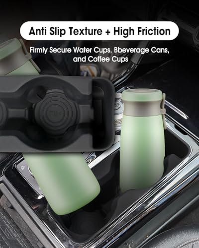 Center Console Cup Holder Fit for Ford Explorer 2020 2021 2022 2023 2024, Removable Silicone Cup Holder Insert Liner, Anti-Slip & Waterproof & Easy to Clean