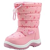 Apakowa Kid's Girls Cold Weather Snow Boots (Toddler/Little Kid) (6 M US Toddler, Pink2)