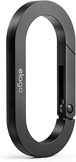 【elago】 カラビナ おしゃれ オーバル 型 小型 キーホルダー 軽量 楕円 キーリング ファッション アクセサリー フック シンプル かわいい 丈夫 楕円形カラビナ Flat Oval Carabiner ダークグレー