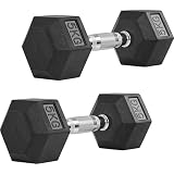 Yaheetech Juego de 2 Mancuernas Hexagonales, 2 x 5 kg)