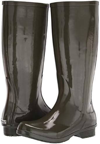 Chooka Womens Waterproof Polished Tall Rain Boot, Olive, 7 US | Image 6