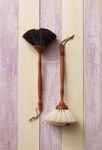 Image of REDECKER Goat Hair Dust Brush with Oiled Pearwood Handle, 13-1 /2 inches - Natural Bristle Duster Cleans Delicate Surfaces, Hanging Loop for Storage - Goat Hair Dusting Brush Made in Germany