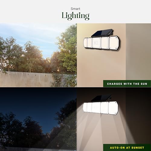 Image of Dylect Solar Flood Light Outdoor 40W | Long 14Hr Runtime, Powerful 4000mAh Battery, 850 Lumens | Solar Light for Garden, Balcony, Home & Shop Entrance | IP65 Waterproof with Remote | ₹0 Power Cost