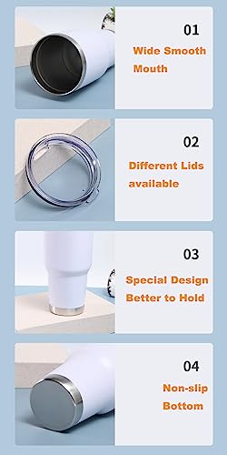 Endegoo Stainless Steel Coffee Mug With Lid/Straw, Vacuum Insulated Leakproof Bpa-Free 30Oz Pink Mug For Tea And Water, Keep Hot And Cold For Hours, Adventure Travel Tumbler Car Mug For Office Home #TOP3