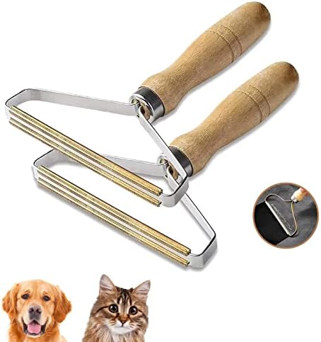 Lint Cleaner Pro,2 Pack Portable Lint Remover,Manual Clothes Hair Removal,Double Sided Fuzz Remover for Remove Dust and Pet Hair from Clothes,Sofas, Carpet ,Curtains, Blankets (B-2PACK)