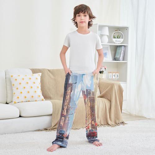 Boys' Pants Car New York City Long Bottoms Jogger Pants Elastic Waist Trousers with Pockets S-XL3