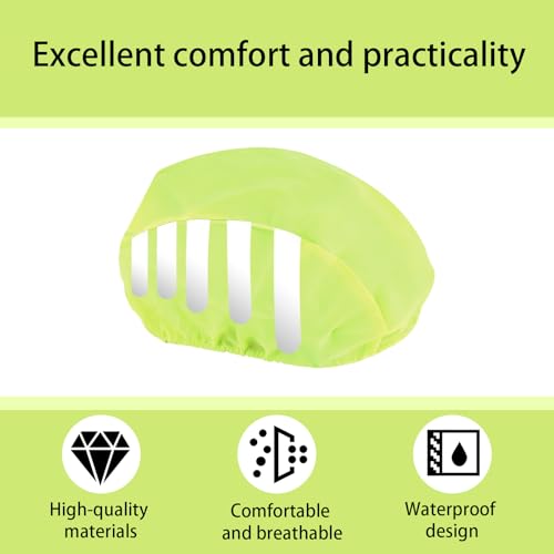 3 Stück Regenschutz Fahrradhelm Wasserdicht, Regenhaube Fahrradhelme Regenüberzug, Fahrrad Regenschutz für Fahrradhelm überzug Wasserdicht Reflektierender Helmüberzug Helmschutz für Fahrten Reisen
