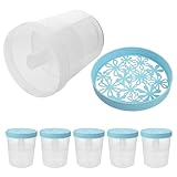 LALAFINA 6 Stück Wiederverwendbare Feuchtigkeitsabsorber Leergehäuse aus Blauem Kunststoff Kompakt für Schrank und Küche zur Luftentfeuchtung