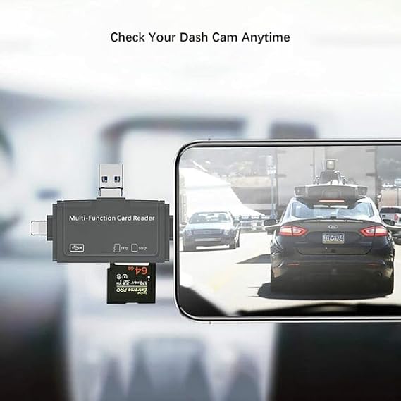 Coverzone Alüminyum OTG USB C Kart Okuyucu | iPhone Lightning ve iPad ile uyumlu, Type-C girişli SD TF Multi Card Reader, SYD-A1C