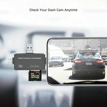 Coverzone Alüminyum OTG USB C Kart Okuyucu | iPhone Lightning ve iPad ile uyumlu, Type-C girişli SD TF Multi Card Reader, SYD-A1C
