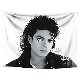 WSJIJY Tapestry Wall Hangings，Michael Jackson Singer Print Tapestry Beach Towel Sofa Blanket,Hippie 3D Psychedelic Mandala Large Size,Used in Family Corridor Living Room Bedroom,As Shown,230X150Cm