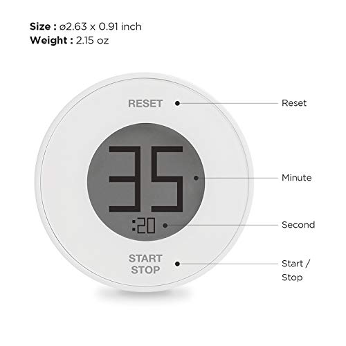 Mooas Dial Cooking Timer, Count Up/Countdown Digital Timer, Kitchen Timer, Loud Alarm, Big Digits, Magnetic Timer, Ideal For Cooking, Studying, Exercising, Working #TOP7