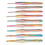 QINGYIWL 9 Stück Häkelnadel Set, 2,0 mm - 6,0 mm Häkelnadeln aus Aluminium...