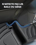 LANGBEAN Tapis de Sol pour Ford Ranger T9 2026 2025 2024 2023, Tapis Ranger T9 Raptor Wildtrak XLT d'origine en TPE avec Rebord Élevé, Accessoires Antidérapant et Étanche, Noir (3 pièces) - 5