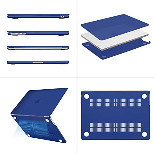 Image of MOSISO Compatible with MacBook Air 13 inch Case M5 2026 M4 2025 M3 M2 2024-2022 A3449 A3240 A3113 A2681, Hard Shell&Keyboard Cover&Screen Film&Type C for MacBook Air 13.6 inch Case, Royal Blue