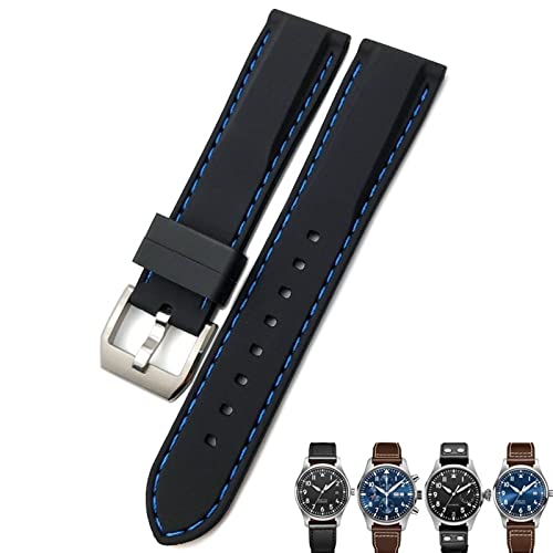 Bracelet sport silicone 20mm 22mm bleu et noir pour sublimer votre montre au quotidien