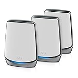 netgear modem router dsl TRI-BAND MAXIMIERT WLAN-SPEED: Zusätzliches drittes, dediziertes Band zwischen Orbi WiFi 6 Router und WiFi 6 Mesh Repeater entlastet die anderen Funk-Bänder - für maximale WiFi Mesh Geschwindigkeit