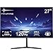 Minifire 27 Zoll Monitor, USB Typ-C Anschluss, 120Hz, Eye-Care für Business und Büro, ultradünner Rahmen, FHD 1080P Computer Monitor PC Bildschirm, FlickerFree, Lowblue Mode, HDMI Anschluss (MF27X3AL)