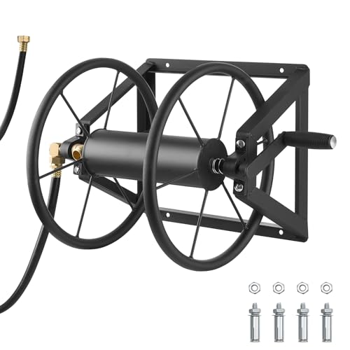 VEVOR Wall Mounted Garden Hose Reel, Holds 200 ft...