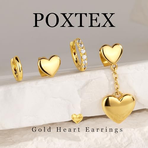 Image of Small Gold Huggie Hoop Earrings Set for Women Men Hypoallergenic 14K Plated Stack Cartilage Earrings, Sterling Silver Multiple Piercing Lightweight Mini Thin Cute Dainty Trendy Jewelry Gifts for Women