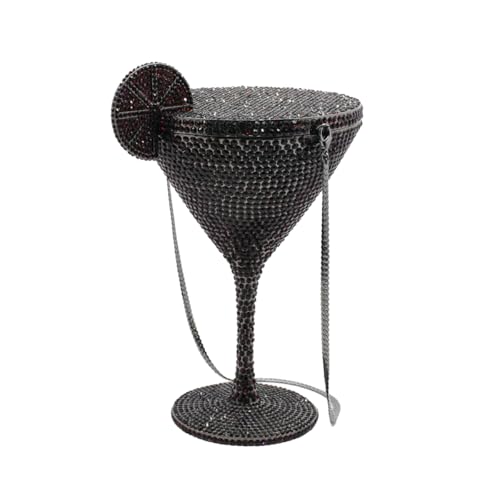 Image of Women Goblet Rhinestone Evening Bag Cocktail Cup Diamond Clutch Funny Crystal Prom Handbag Wedding Purse for Party