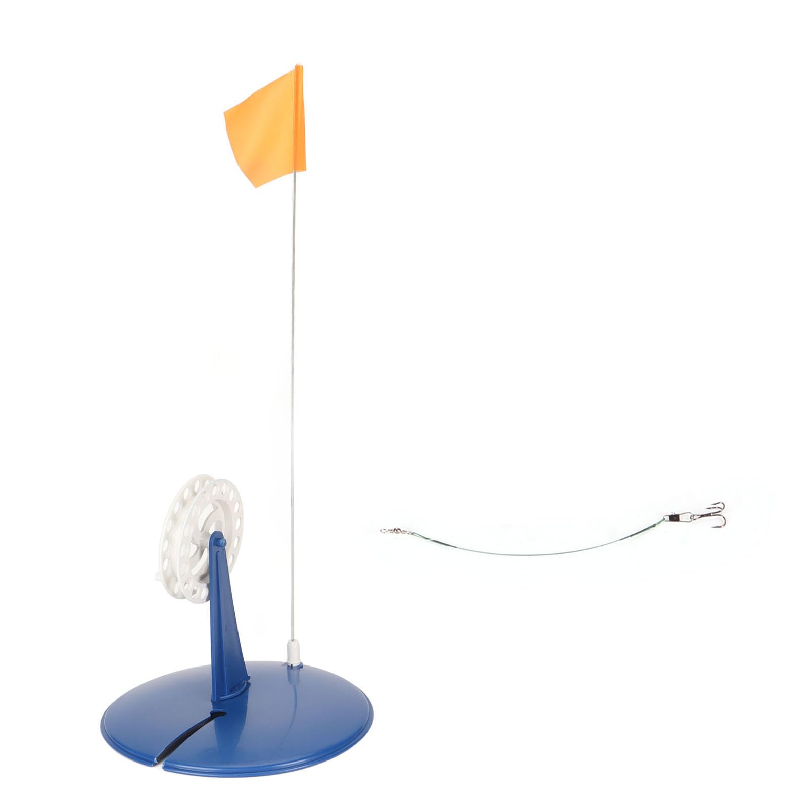 6PCS Ice Fishing Flag Outdoor Sign Portable Tip Up Angler Ice Fishing Supply with Storage Bag for Winter Without Hook (With Hook)