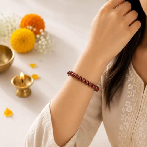 Image of Beaded Bracelet for Men & Women | Stretchable Handmade Prayer Meditation Yoga Wrist Bracelet | Stylish Everyday Wear | Free Size