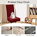 Smiry Velvet Stretch Dining Room Chair Covers Set of 4, Soft Removable Washable Chair Slipcovers Kitchen Parsons Chair Protector, Wine Red