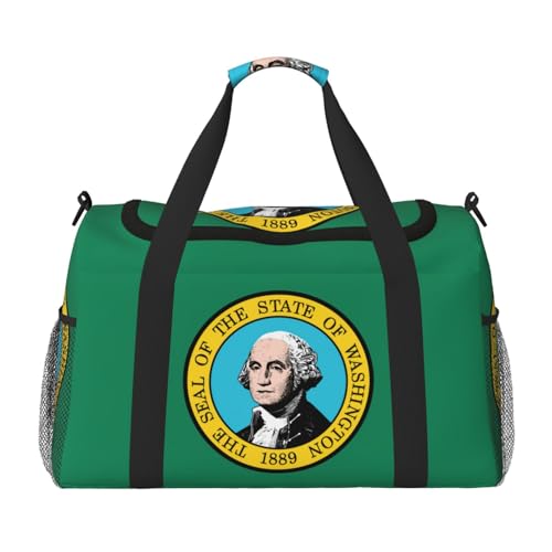 Sac de sport drapeau de Washington noir pour vos séances de musculation en salle
