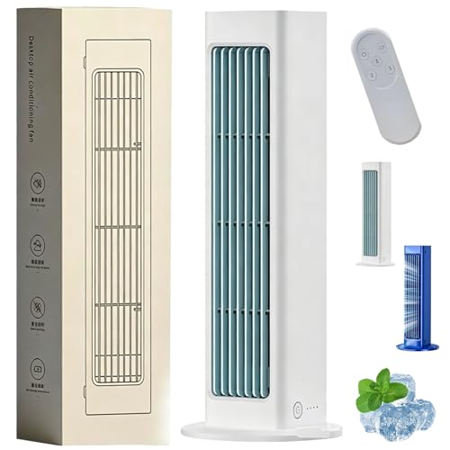 Breezamax 2026 Upgrade Rechargeable Fan 3 Speed Portable Fan Rapid Cooling & Ultra Quiet Wall Mount or Standing No Drilling for Bedroom Office (White Rechargeable(With Remote))